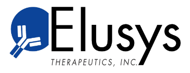 Large logo of Elusys Therapeutics